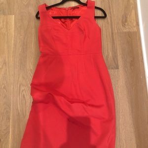 Elie Tahari Red Coral Sheath Dress